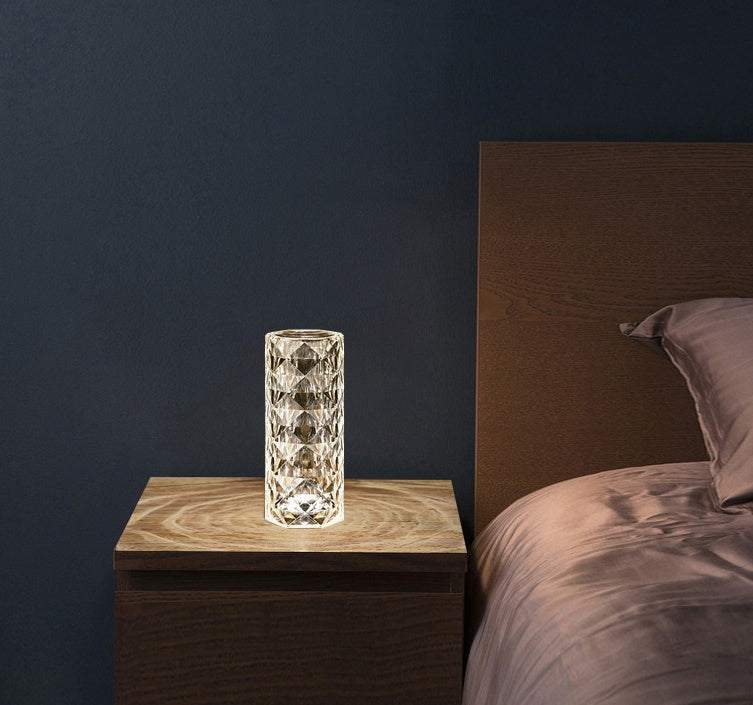 Nordic Crystal Lamp – USB Touch Dimming Diamond Night Light