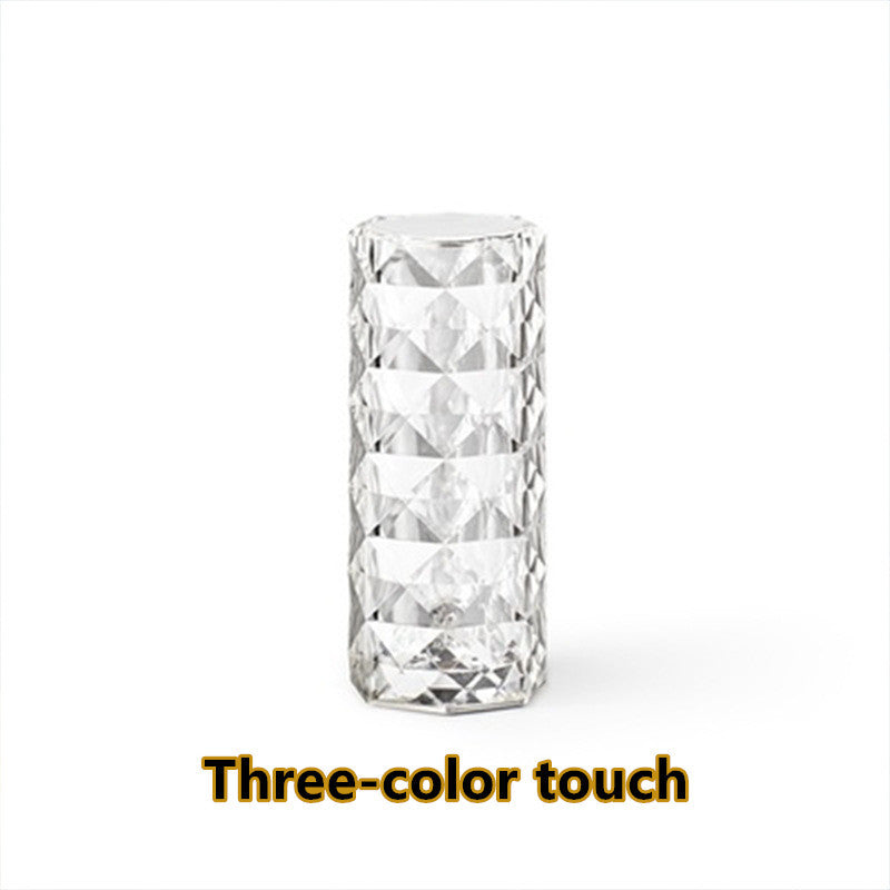 Nordic Crystal Lamp – USB Touch Dimming Diamond Night Light