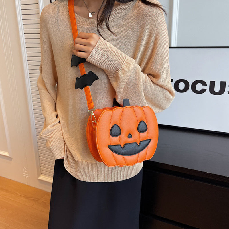 Halloween Funny Pumpkin Cartoon Crossbody Bag